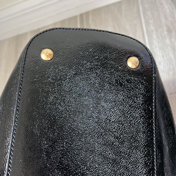 YSL Black Patent Leather Muse Bag - Picture 8 of 8